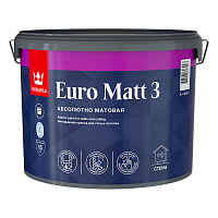 Краска интерьерная Tikkurila/Tikkivala Euro Matt 3 база С бесцветная 9 л