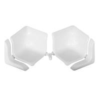 Набор комплектующих ПВХ для бордюра на ванну белый (2 шт.)