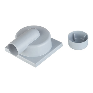 Трап душевой горизонтальный АНИ пласт с гидрозатвором 150х150 мм d50 мм решетка из нержавеющей стали (TA5112)