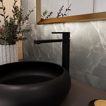 Смеситель для раковины высокий Corsa Deco FX однорычажный черный (FBFXLB)