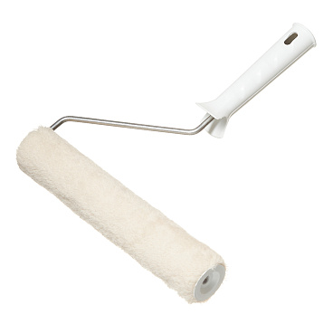 Валик натуральный мех 250 мм d42 мм ворс 12 мм для алкидной основы с ручкой