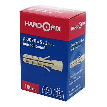 Дюбель распорный Hard-Fix 5x25 мм нейлон (100 шт.)