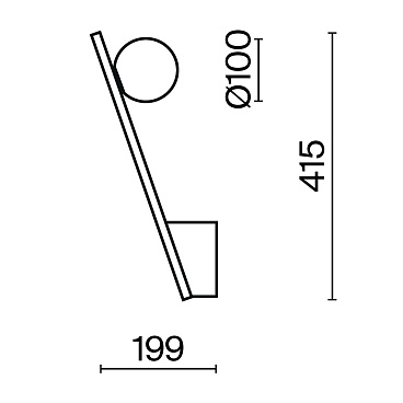 Настенный светильник (бра) Maytoni MOD175WL-01B