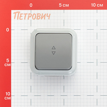 Выключатель Svet одноклавишный накладной серый проходной (EV 0366-7515)