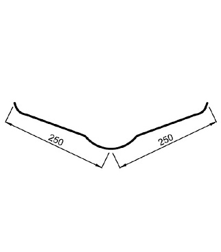 Ендова Ондулин красная 1 м