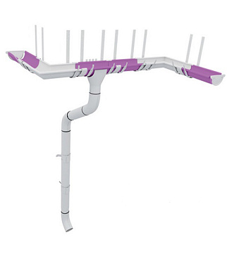 Желоб водосточный Grand Line металлический d125 мм 2,5 м белый RAL 9003