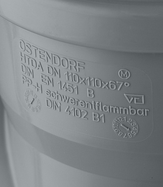 Крестовина Ostendorf HTDA d110х110х110 мм 67° пластиковая одноплоскостная для внутренней канализации (115900)