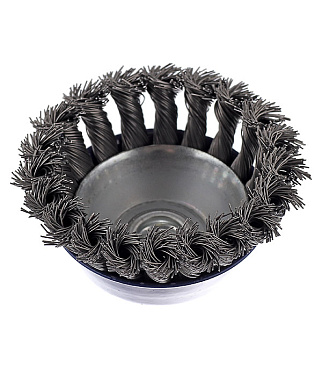 Корщетка для УШМ Практика витая жесткая чашеобразная d90 мм M14