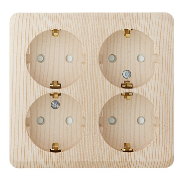 Розетка Systeme Electric Этюд накладная сосна со шторками (PA16-208D)