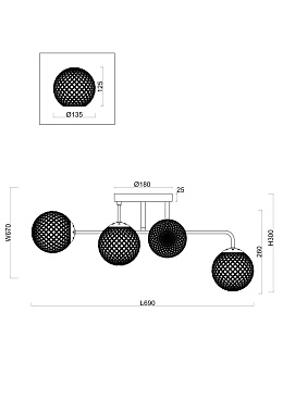 Люстра Freya FR8016PL-06BBS