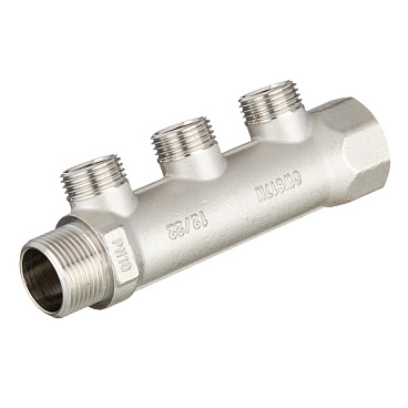 Коллектор Valtec 3/4 ВР(г) х 3 выхода 1/2 НР(ш) х 3/4 НР(ш) (VTc.500.N.0503)