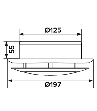 Анемостат вытяжной регулируемый Era с фланцем d125 мм белый