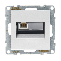 Розетка телефонная Legrand Suno встраиваемая алюминий RJ11 (721361)