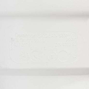 Отвод Ostendorf SKB d58 мм 30° пластиковый бесшумный для внутренней канализации (332110)