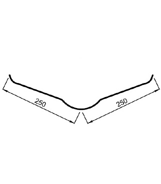 Ендова Ондулин коричневая 1 м