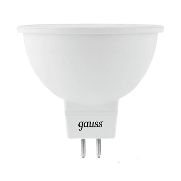 Лампа светодиодная Gauss GU5.3 4100К 7 Вт 630 Лм 150-265 В рефлектор MR16 матовая (10 шт.)