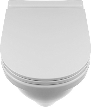 Унитаз подвесной Sanita Luxe Аттика с сиденьем дюропласт микролифт (WC.WH/Attica/DM/WHT.G/S1)