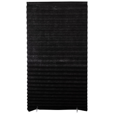 Штора плиссе 90х180 см Рыжий кот Skandi самоклеящаяся черная