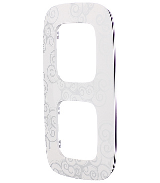 Рамка Legrand Valena Allure двухместная нарцисс хром (754342)