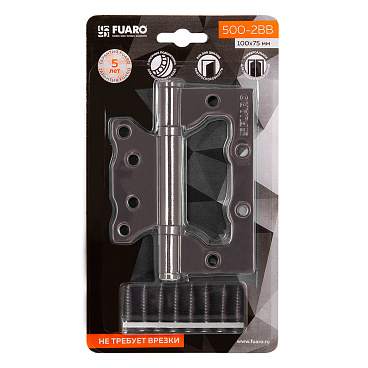 Петля Fuaro 500-2BB/BL бабочка универсальная неразъемная 100х2,5 мм черный матовый