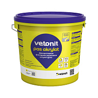Штукатурка фасадная Vetonit Weber.pas Akrylat акриловая короед 2 мм база 100А белая 25 кг