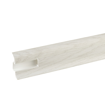 Плинтус ПВХ напольный Winart 58 мм дуб эверест 2500 мм S-профиль с кабель-каналом