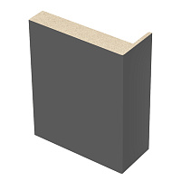 Наличник телескопический Париж 80х10х2150 мм ПВХ эмалит софт графит прямой (5 шт.)