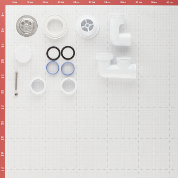 Сифон для душевого поддона Wirquin Pro 1/2х40 мм регулируемый выпуском (30975011)