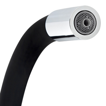 Смеситель для кухни Esko Coral черный/хром с гибким изливом с подключением к фильтру однорычажный (CL 03 B)