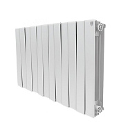 Радиатор биметаллический Royal Thermo Piano Forte 500 мм 12 секций 1" боковое подключение 591х960 мм белый