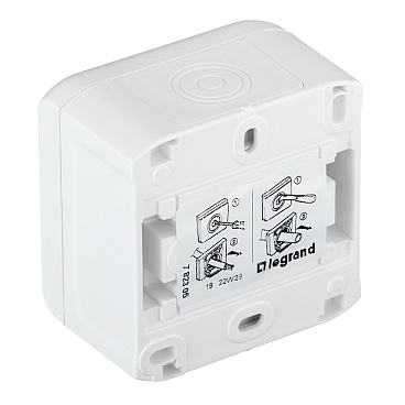 Выключатель нажимной Legrand Quteo накладной белый с самовозвратом (782305)