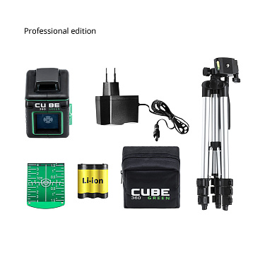 Уровень лазерный Ada Cube 360 Green Professional Edition (А00535) со штативом