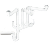 Сифон для мойки McAlpine 1 1/2х40 мм без выпуска с соединением 40 мм (SSK3-50)