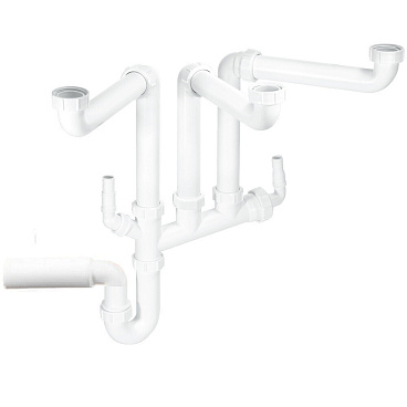 Сифон для мойки McAlpine 1 1/2х40 мм без выпуска с соединением 40 мм (SSK3-50)