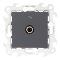 Розетка телевизионная Simon 24 Harmonie встраиваемая графит TV (2450476-038)