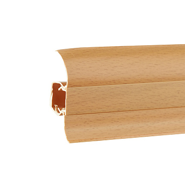 Плинтус ПВХ напольный Winart 47 мм бук 2500 мм S-профиль с кабель-каналом