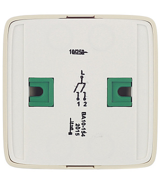 Выключатель Hegel Alfa двухклавишный накладной слоновая кость с подсветкой (ВА10-154-01)