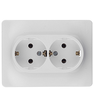 Розетка Systeme Electric Glossa встраиваемая белая (GSL000124)