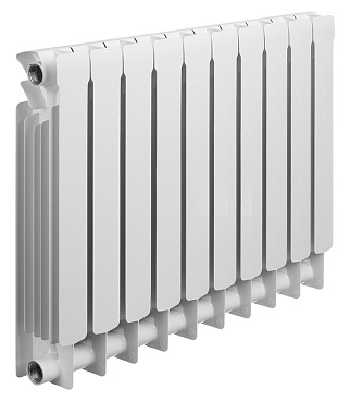 Радиатор биметаллический Rifar Base 500 мм 10 секций 1" боковое подключение белый