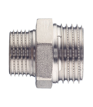 Ниппель переходной Stout 1/2 НР(ш) х 3/8 НР(ш) латунный (SFT-0004-001238)