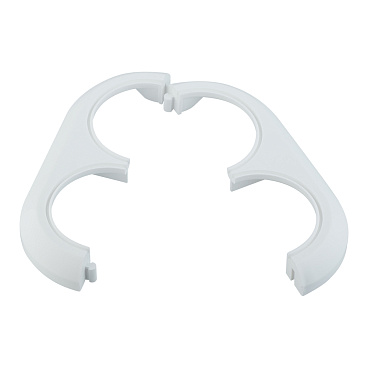 Отражатель декоративный двойной MCH d16 мм с эксцентриковой накладкой белый пластиковый (KB2000-16KIT)