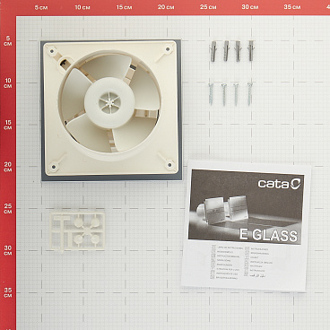 Вентилятор осевой Cata E-120 G 180х180 мм d120 мм белый