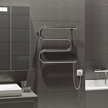 Полотенцесушитель электрический MyFrea ЭК М 500х500 мм 60 Вт хром