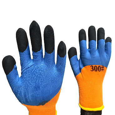 Перчатки акриловые с латексным обливом L