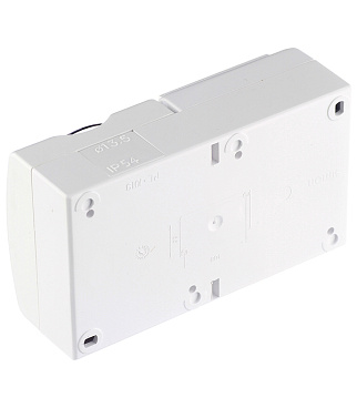 Блок выключатель и розетка Simon 15 Aqua одноклавишный накладной белый (1594511-030)