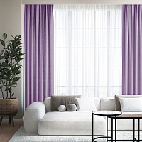 Штора рогожка глициния 165х270 см Волшебная Ночь Рогожка (796078)