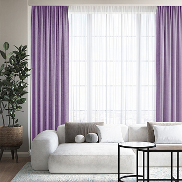 Штора рогожка глициния 165х270 см Волшебная Ночь Рогожка (796078)