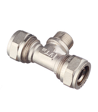 Тройник VALTEC (VTm.333.N.200420) 20 обж(ц) х 1/2 НР(ш) х 20 обж(ц)