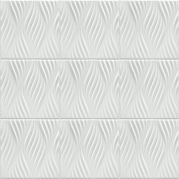 Панель ПВХ 595х595х10 мм eclectica офсет Grace белая волна 0,35 кв.м
