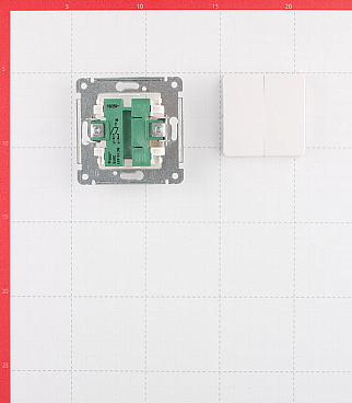 Выключатель Hegel Master двухклавишный встраиваемый белый (ВС10-451)